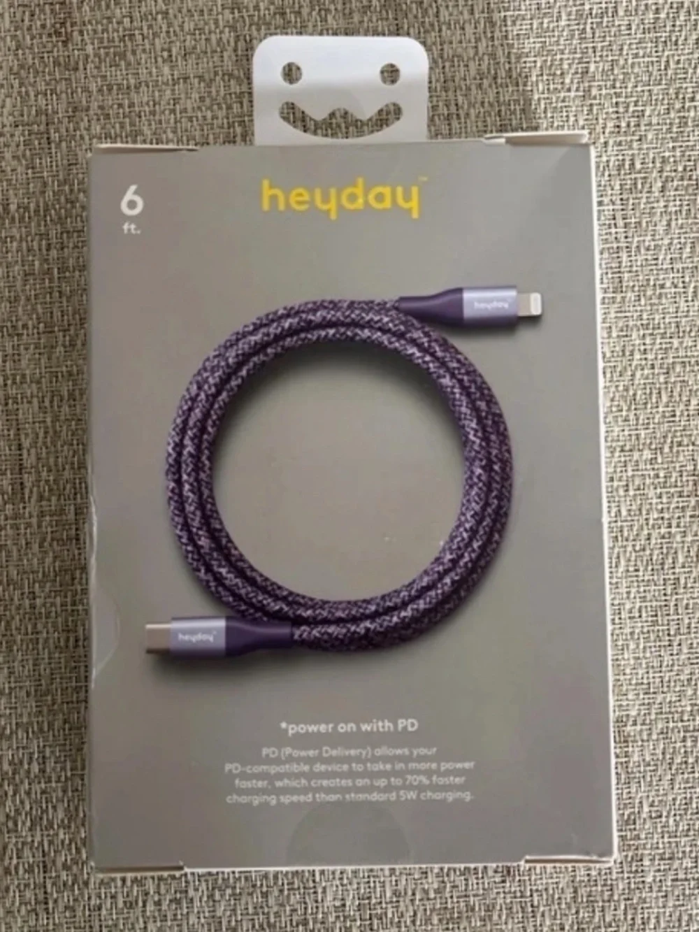 Heyday braided charging cable